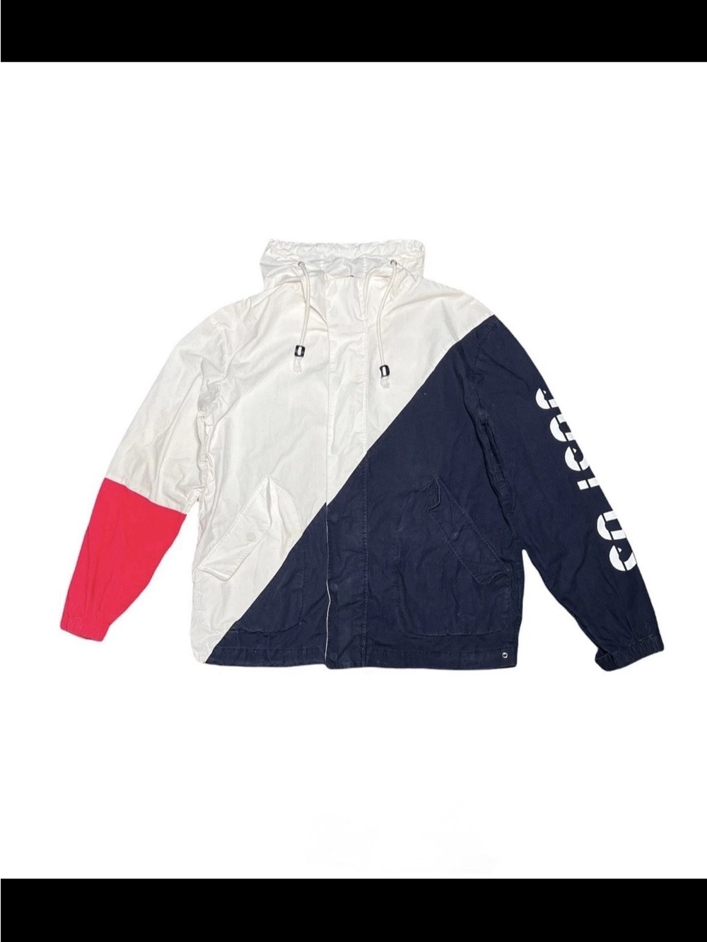 Kith Colorblock Windbreaker Jacket - White, Navy & Pink